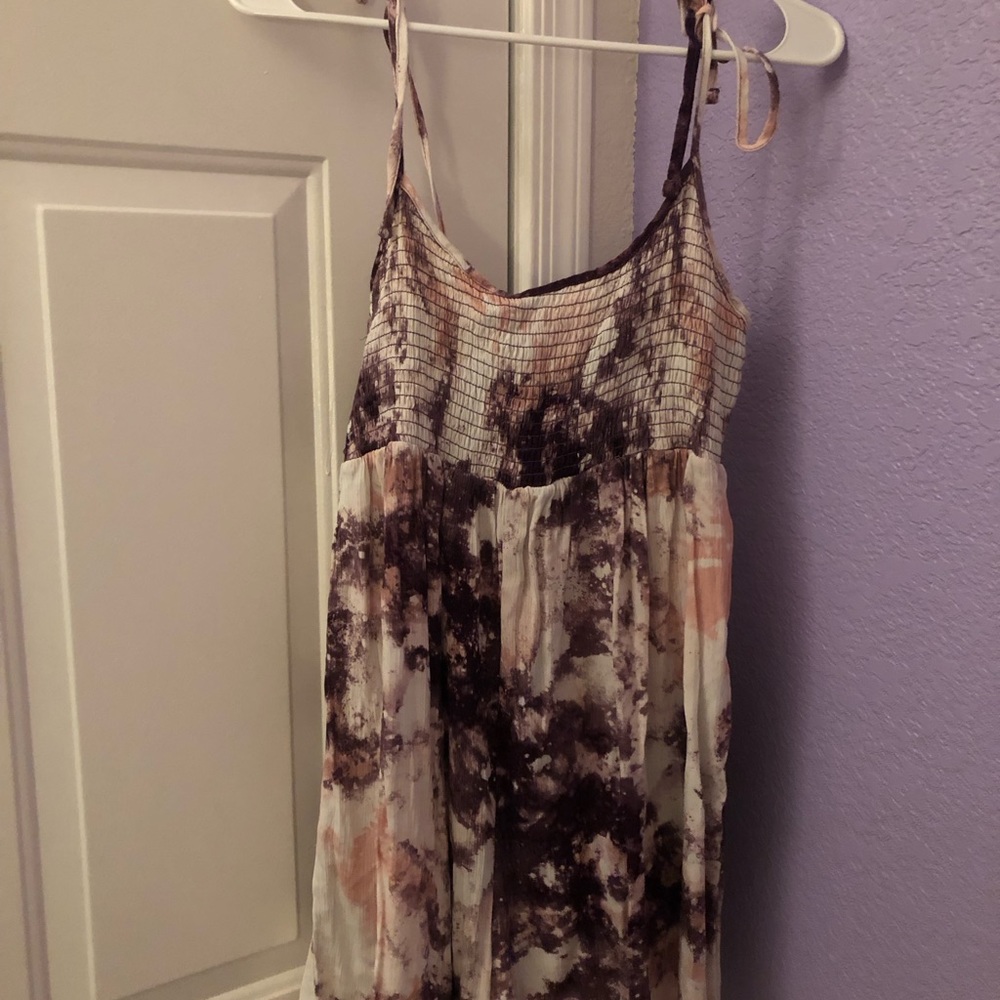 Pink and purple tie dye romper